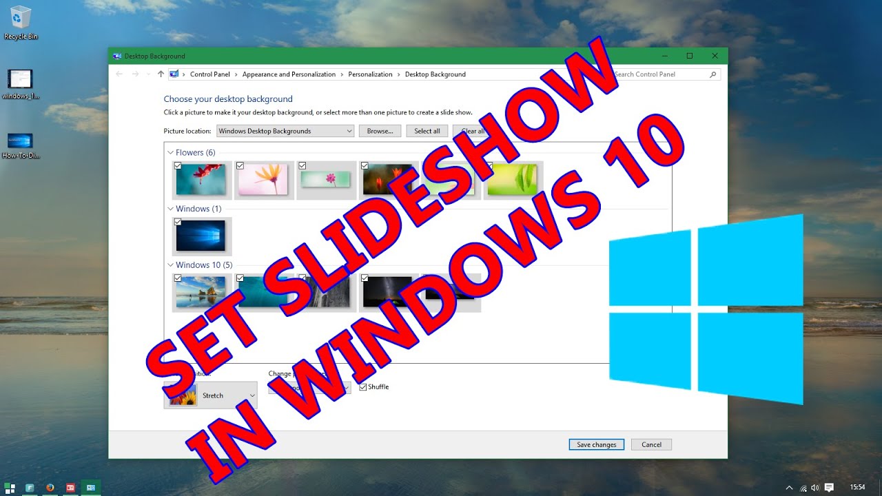 how to adjust slideshow settings windows 10